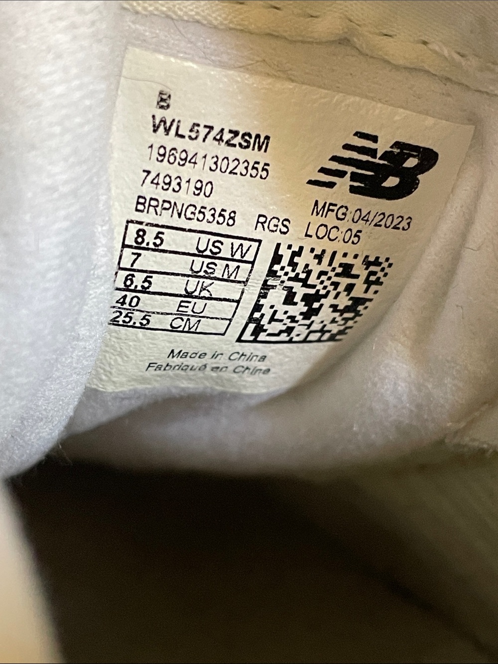 New Balance Women’s 574 Stacked Platform Driftwood WL574ZSM Sneakers LIKE NEW - Picture 8 of 9